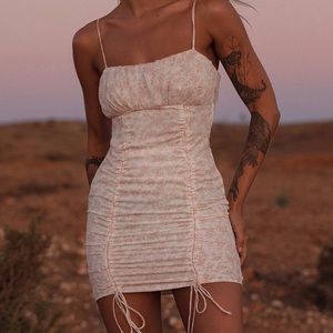 Princess Polly Ivy Hollow Mini Dress White / Pink